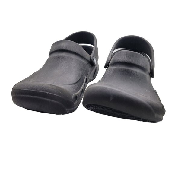 Crocs Basic Black Strap Rubber Slip On Shoe Womens US 8 Mens US 6 Solid No Holes - Picture 3 of 10